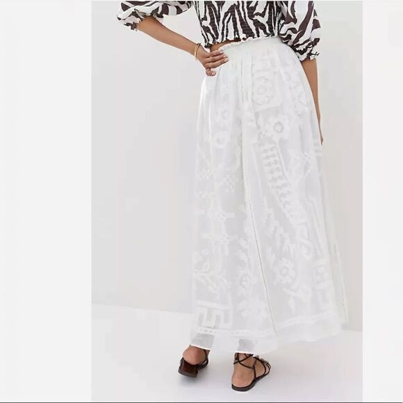 Anthropologie Forever That Girl Burnout Lace Maxi Skirt Size 6 - Picture 4 of 11